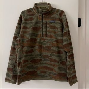 Patagonia Men’s Better Sweater 1/4 Zip Fleece in Camo